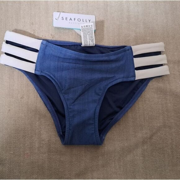 Seafolly Hipster Bikini Bottom Block Party Swim - Picture 3 of 7